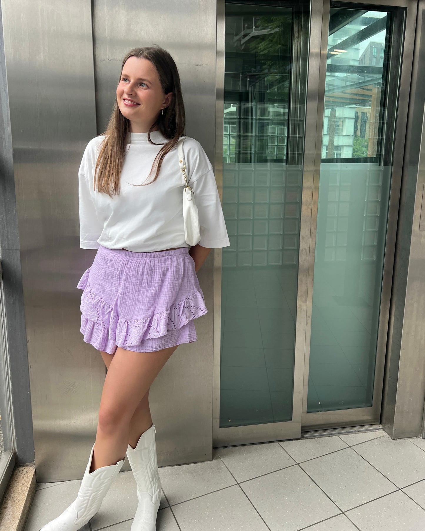 ‘Cutest’ broekrokje lila