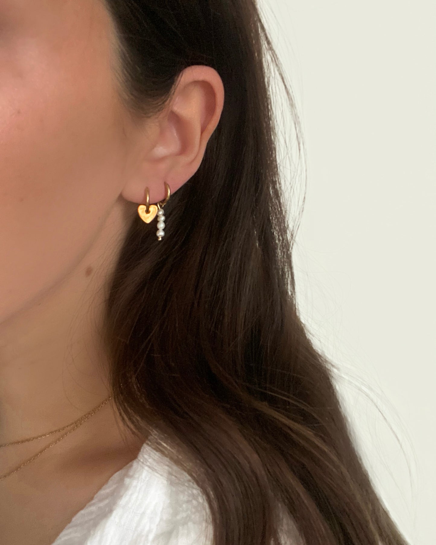 ‘Pearl’ earrings goud
