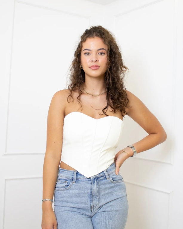 ‘Icy’ corset top wit