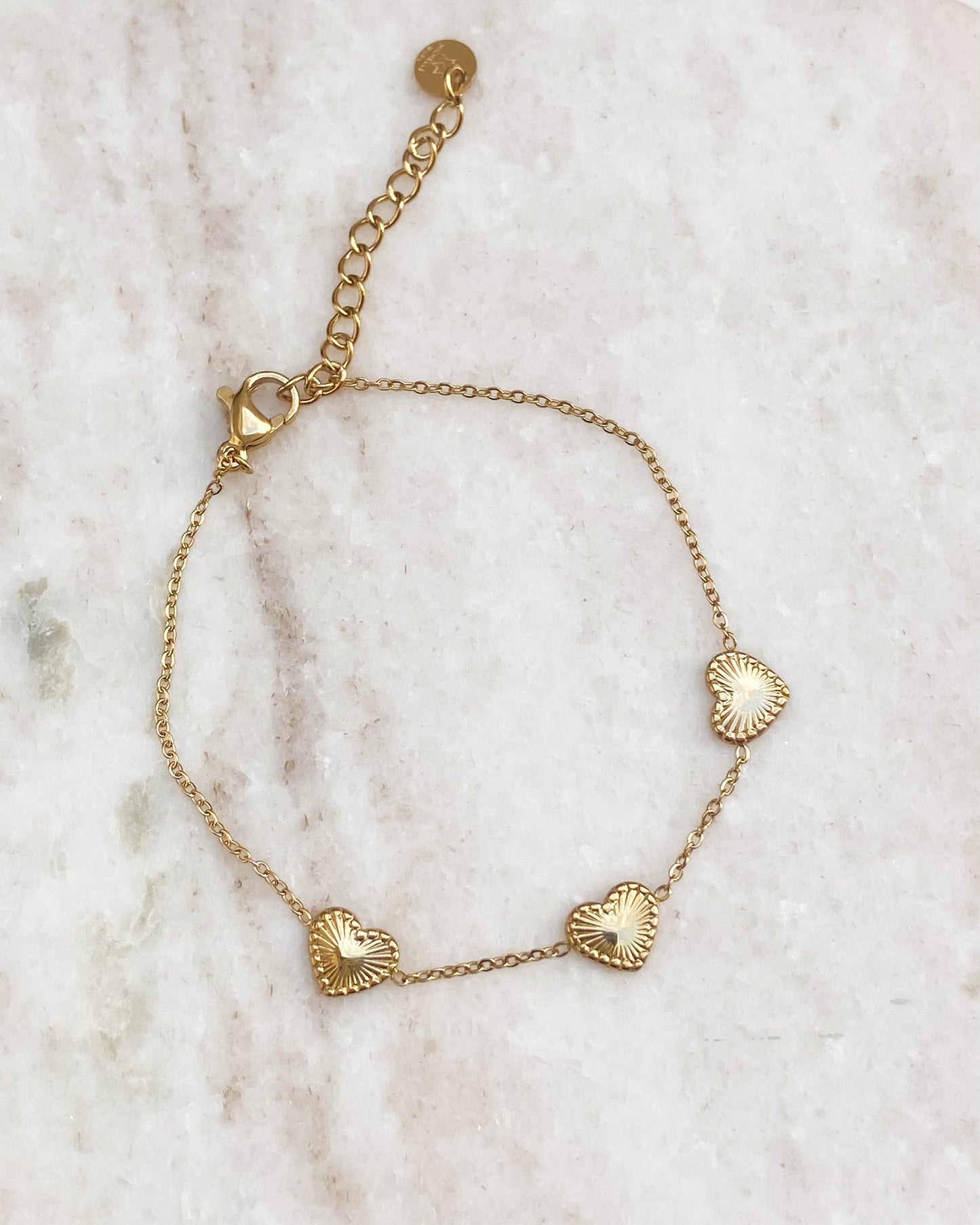 ‘Heartbeat’ armband goud
