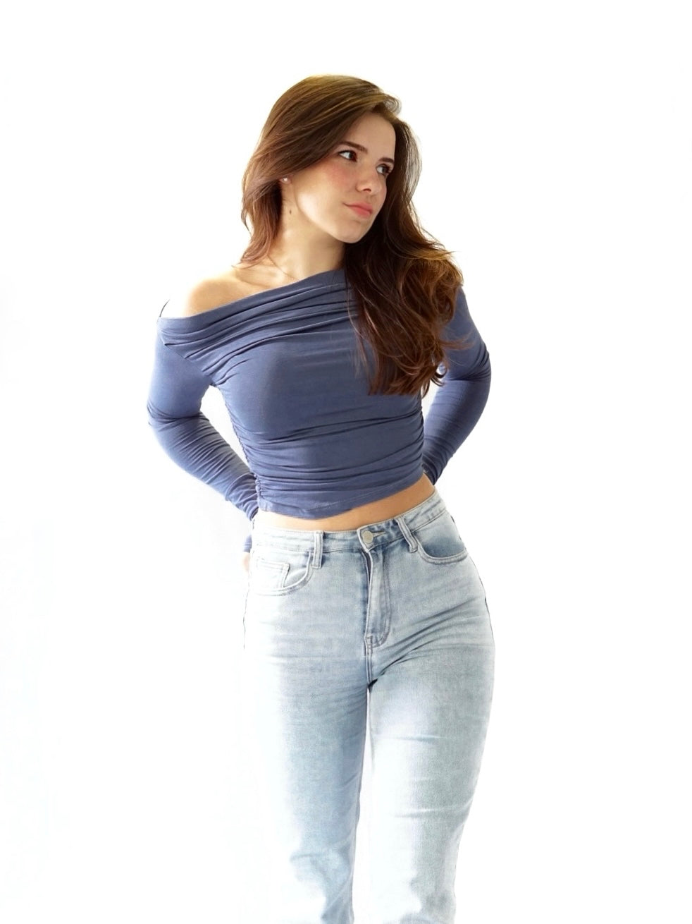 ‘Martini’ top blue