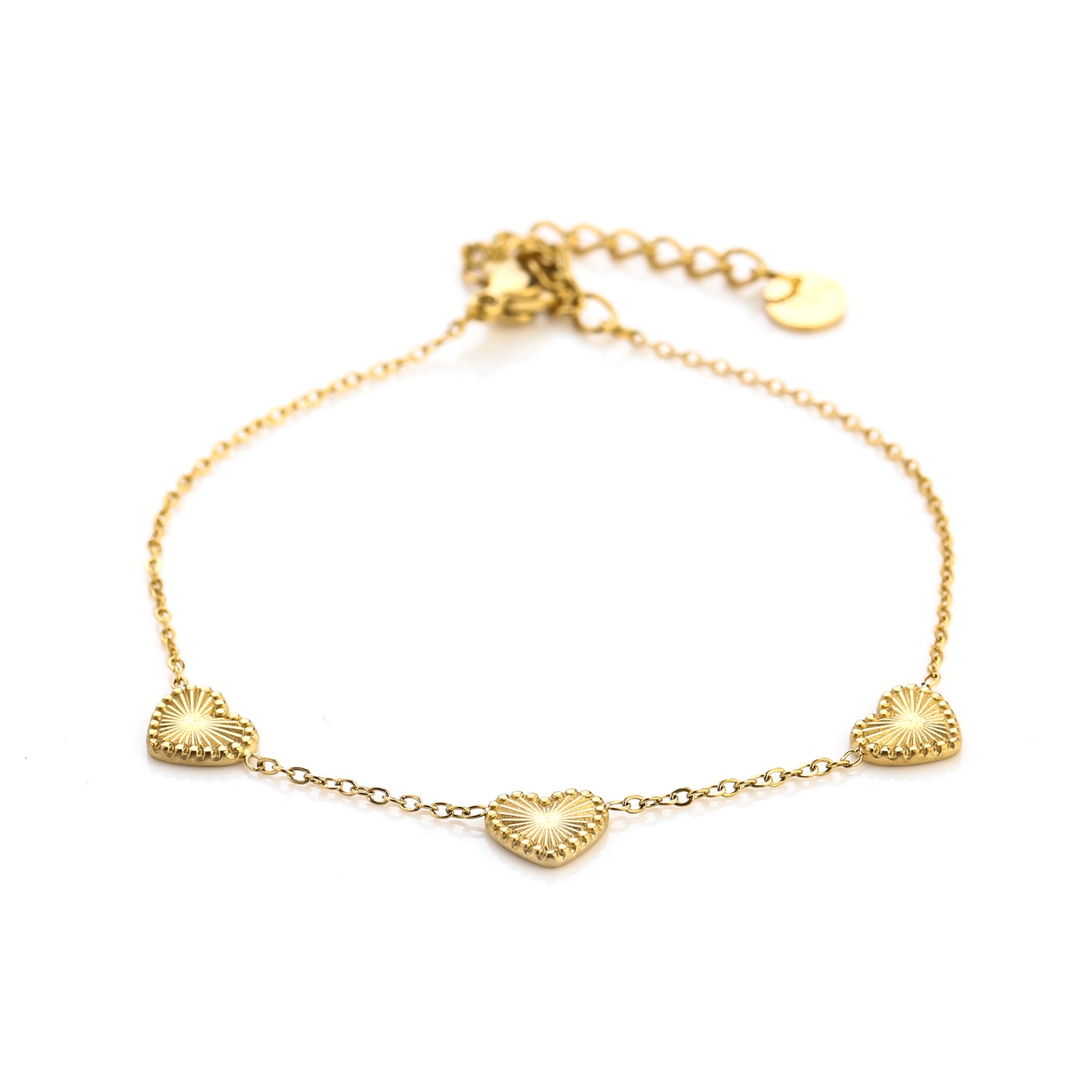 ‘Heartbeat’ armband goud