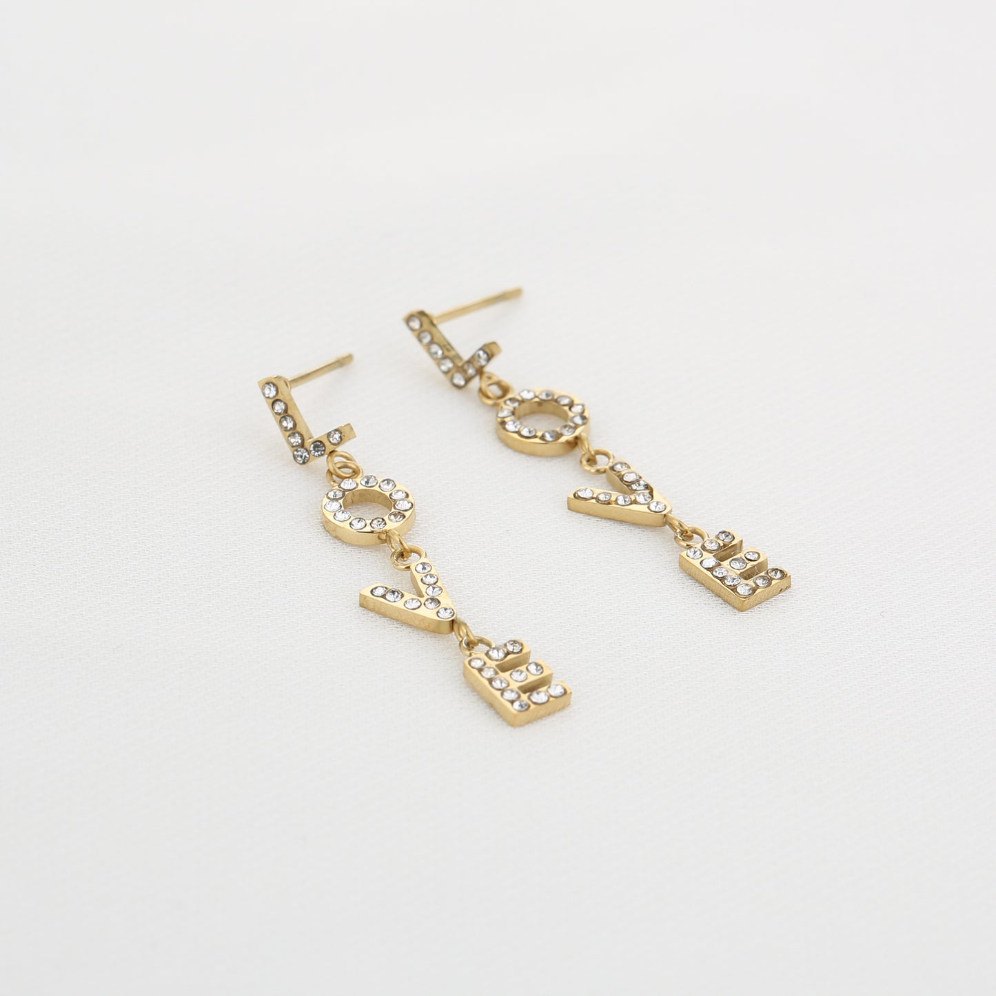 ‘Glitter love’ earrings
