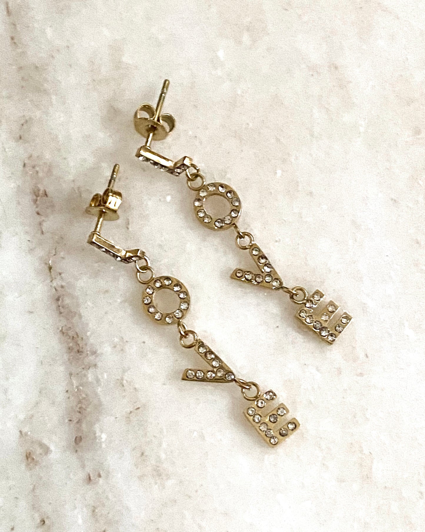 ‘Glitter love’ earrings