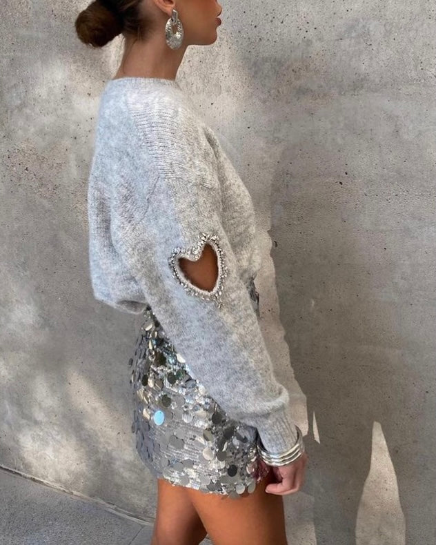 ‘Glitter heart’ sweater