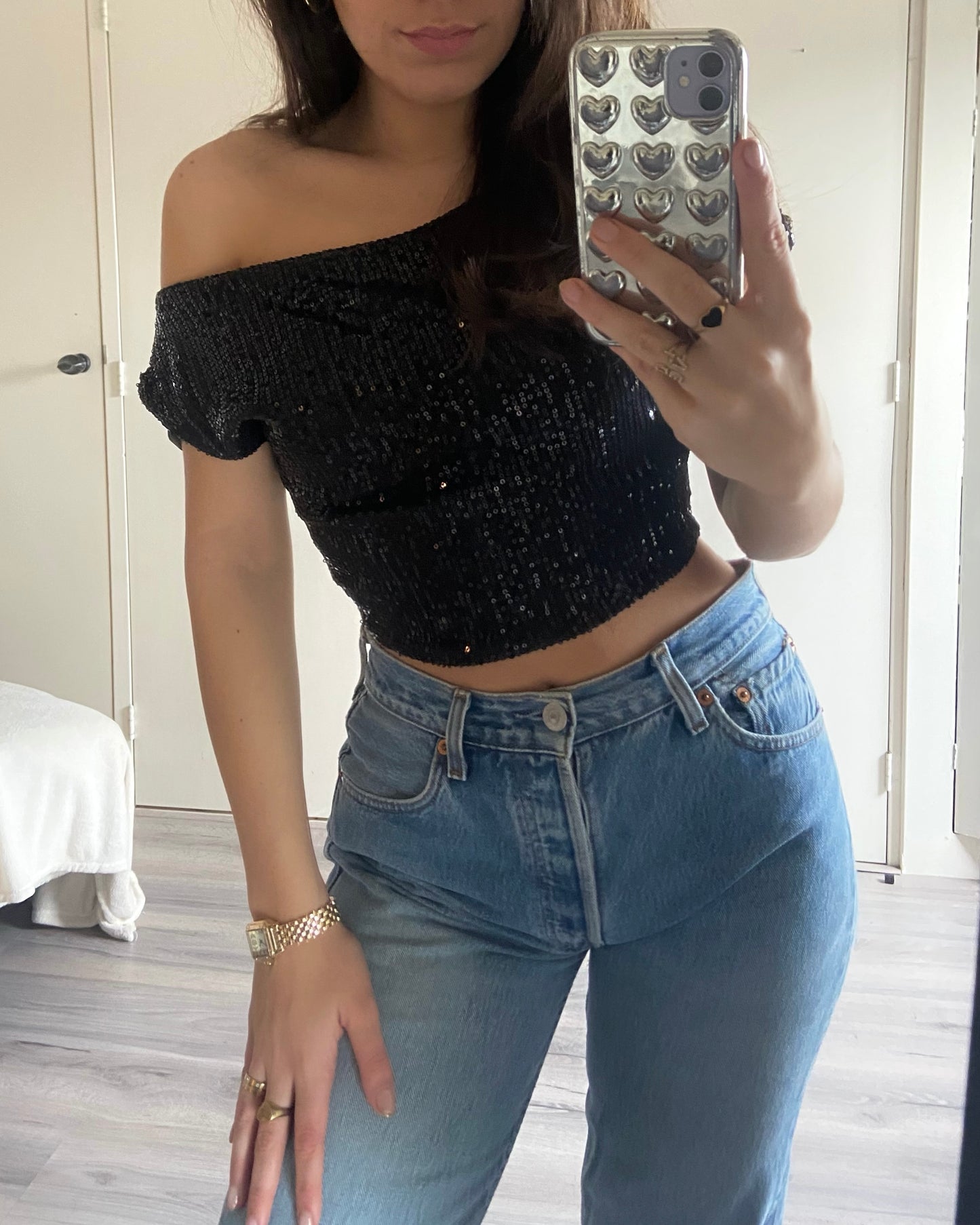 ‘Glam’ top zwart