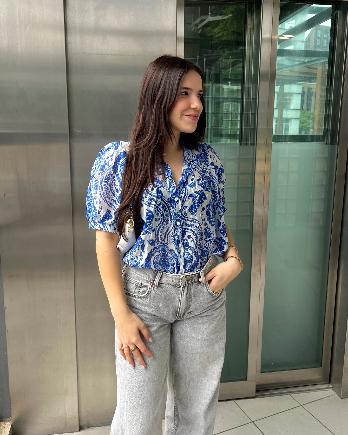 ‘Sunny’ blouse blauw