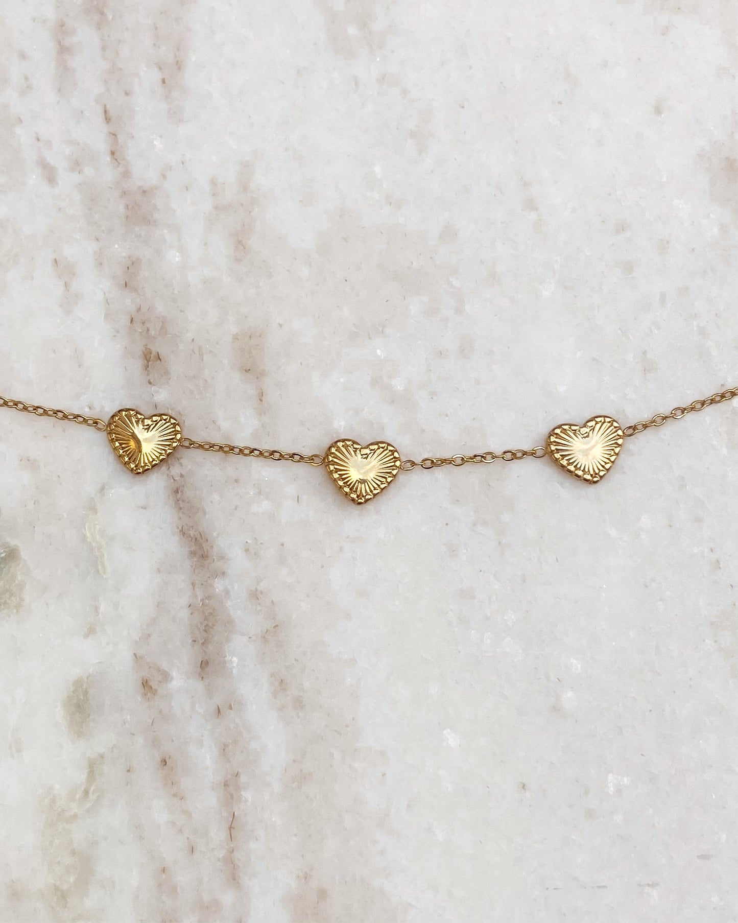 ‘Heartbeat’ armband goud