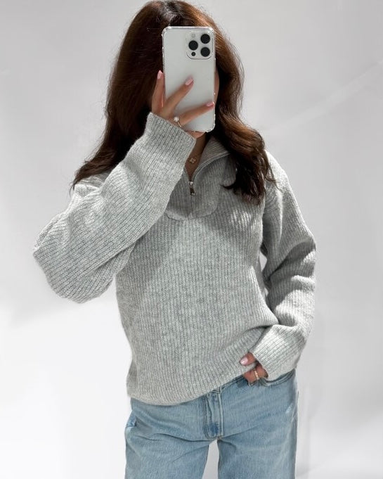 ‘Comfy’ trui grijs