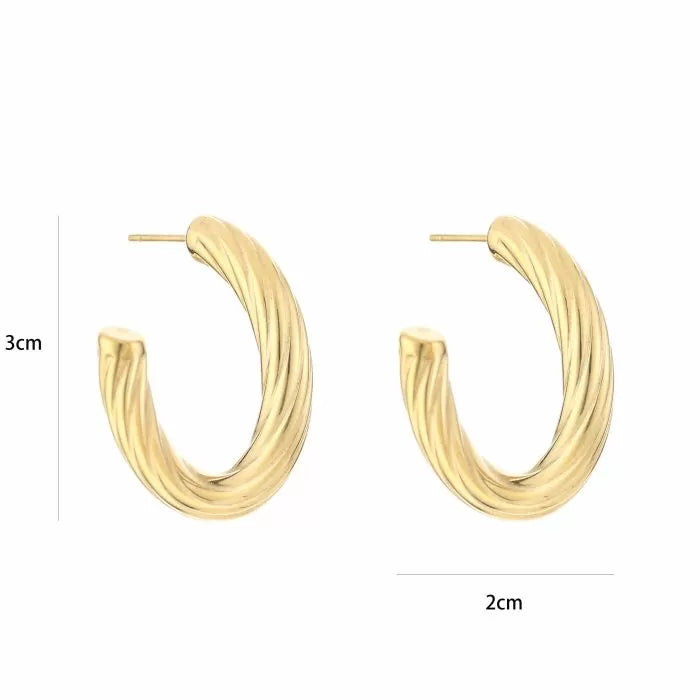 ‘Hoops’ earrings goud