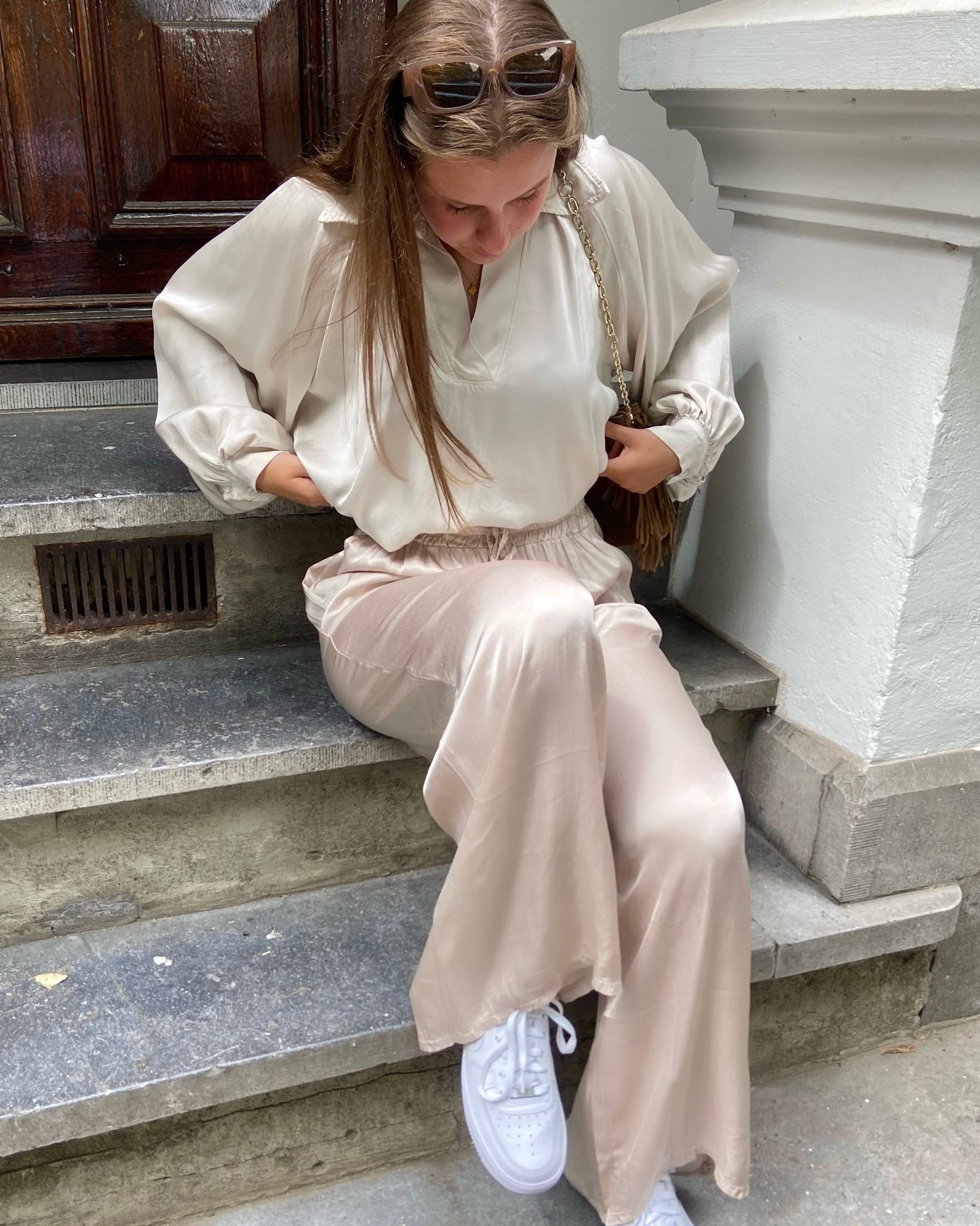 ‘Beachy days’ broek beige