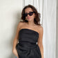 ‘Ruffle’ top zwart