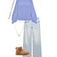 ‘Comfy’ trui blauw