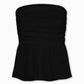 ‘Ruffle’ top zwart