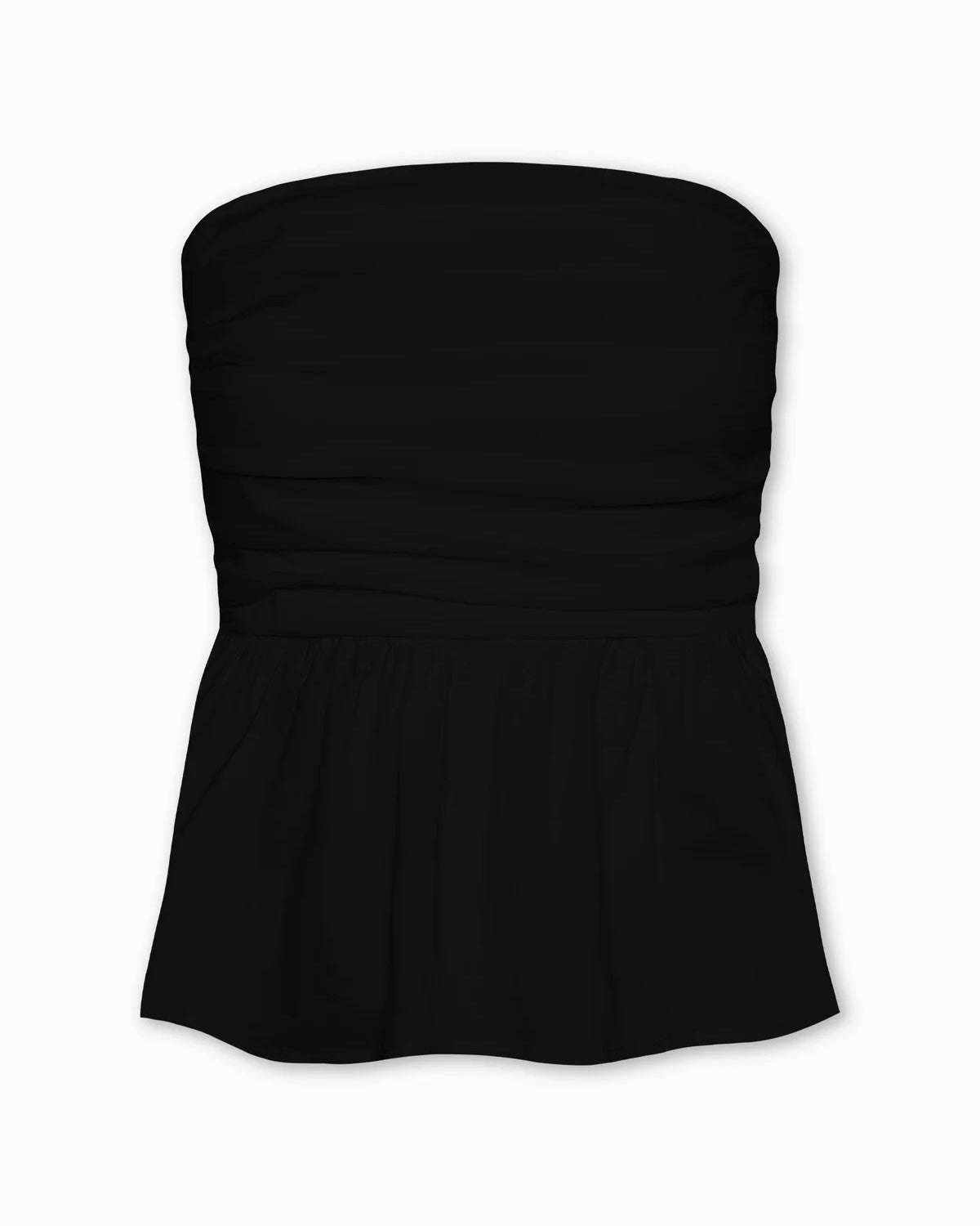 ‘Ruffle’ top zwart