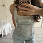‘Metallic’ top zilver