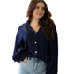 ‘Satin’ blouse navy