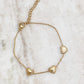 ‘Heartbeat’ armband goud