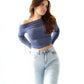 ‘Martini’ top blue