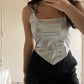 ‘Metallic’ top zilver