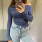 ‘Martini’ top blue