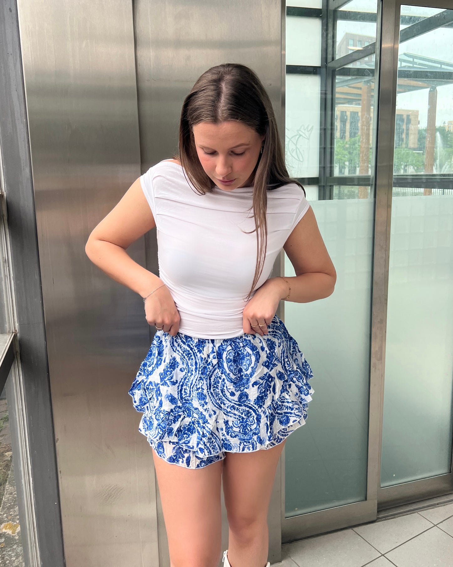 ‘Sunny’ broekrokje blauw