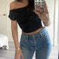 ‘Glam’ top zwart