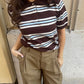 STRIPED POLO TOP