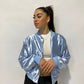Shiny bomberjacket blauw