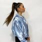 Shiny bomberjacket blauw
