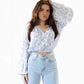 ‘Venice’ blouse blauw